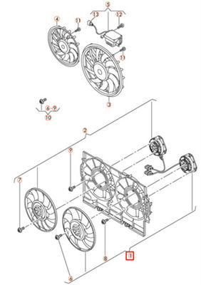 Ventiladores de refrigeração do radiador 4H0959455AD para Audi A6 A7 2012-2018