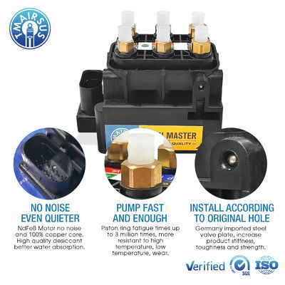 Bloco de válvulas para Audi A6C7 A8D4 Bentley Mulsanne Válvula solenoide 4H0616013 4G0616005C 4H0616005C Componente de suspensão de ar Compressor de bomba Partes